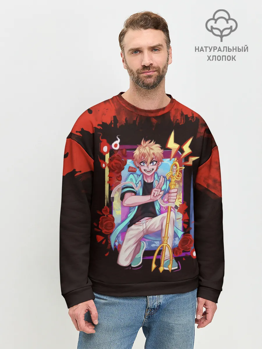 Мужской свитшот базовый / Ко Минамото | Туалетный мальчик Ханако-кун