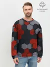 Мужской свитшот базовый / РАЗНОЦВЕТНЫЕ СОТЫ 3D
