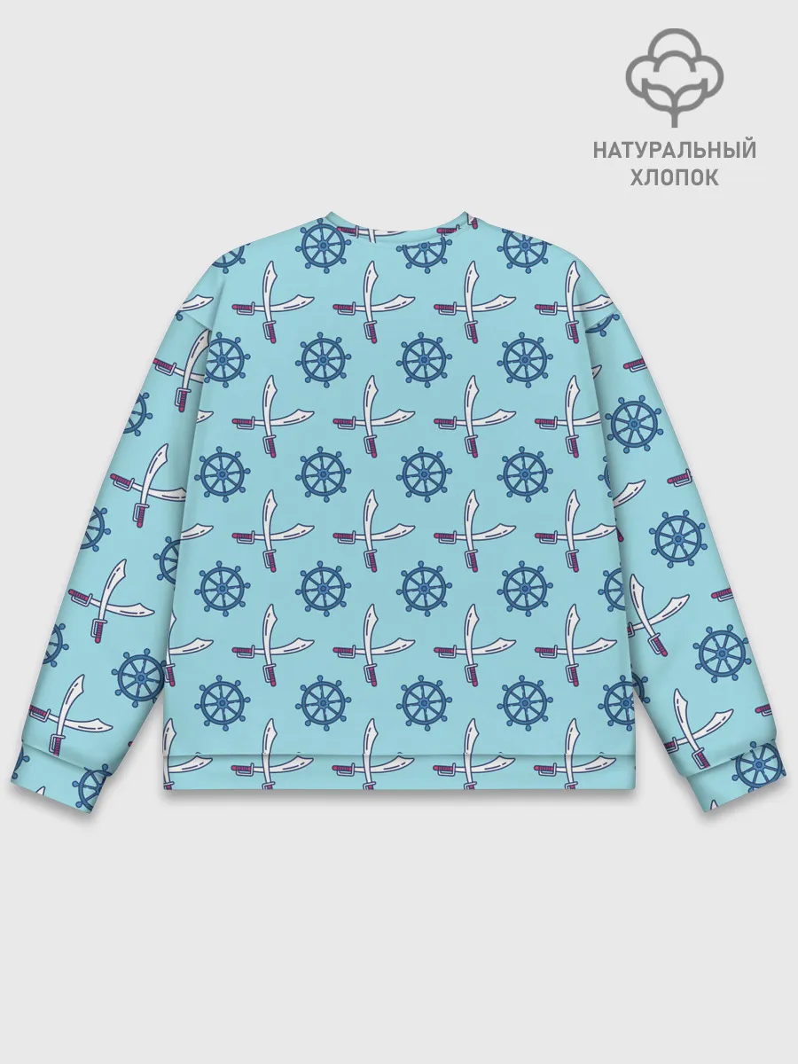 Мужской свитшот базовый / Пиратский фон