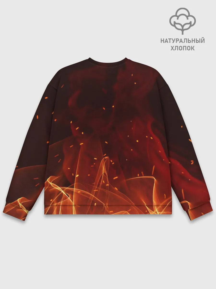Мужской свитшот базовый / ПЛАМЯ 3D