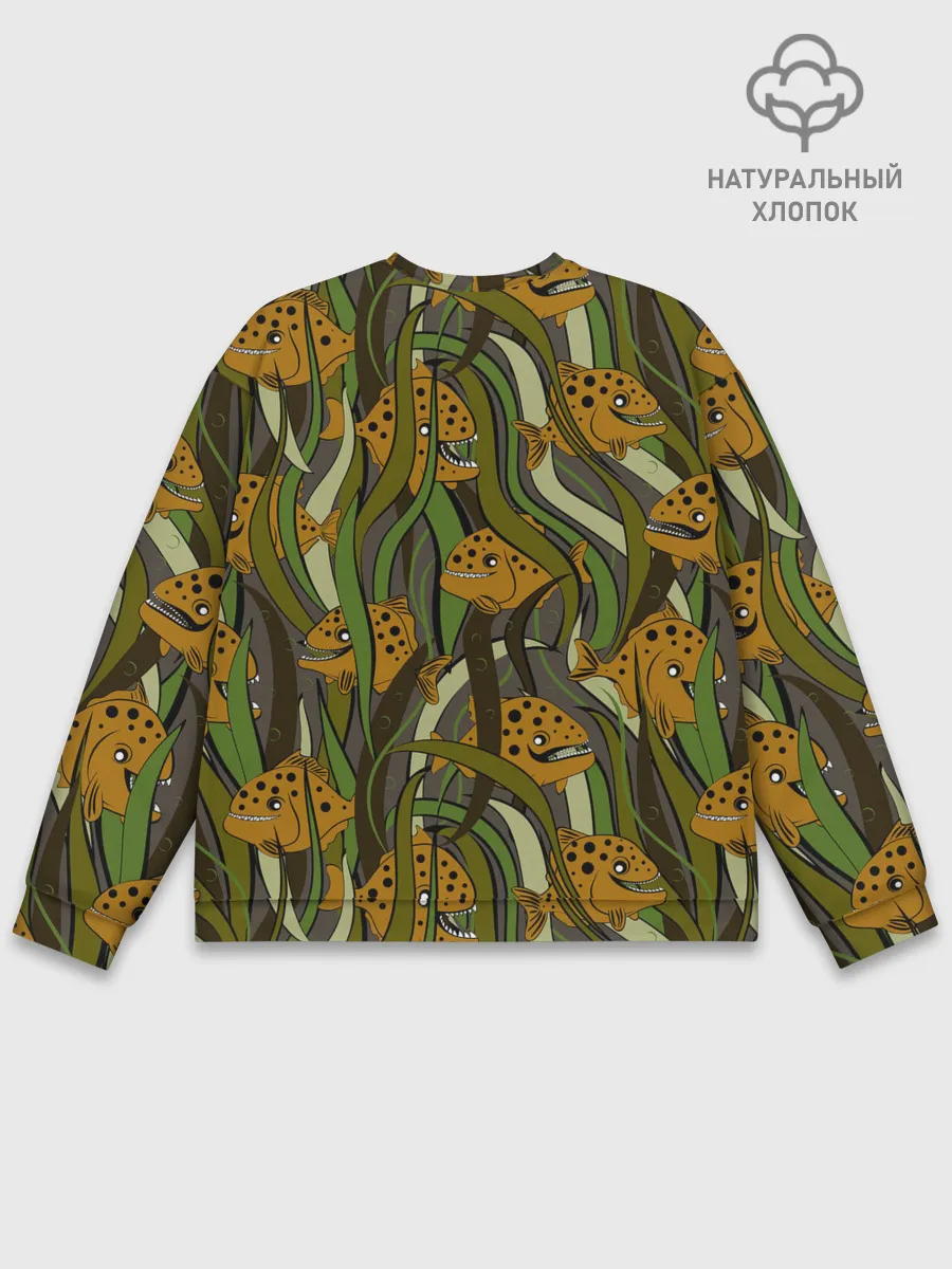 Мужской свитшот базовый / Пираньи камуфляж