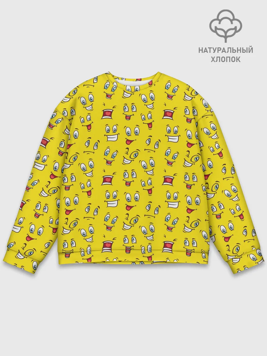 Мужской свитшот базовый / Забавные Лица
