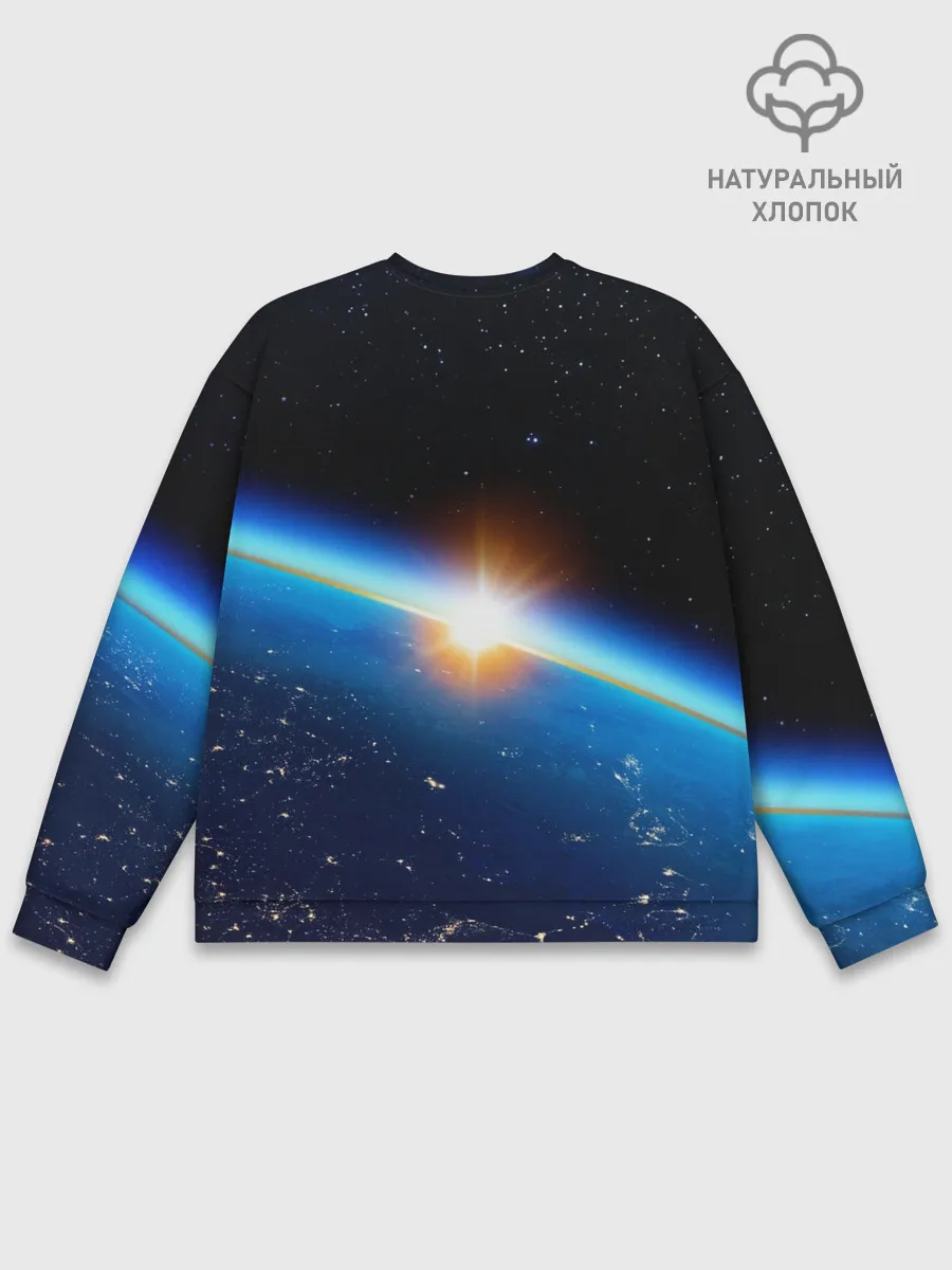 Мужской свитшот базовый / КОСМИЧЕСКИЙ РАССВЕТ 3D