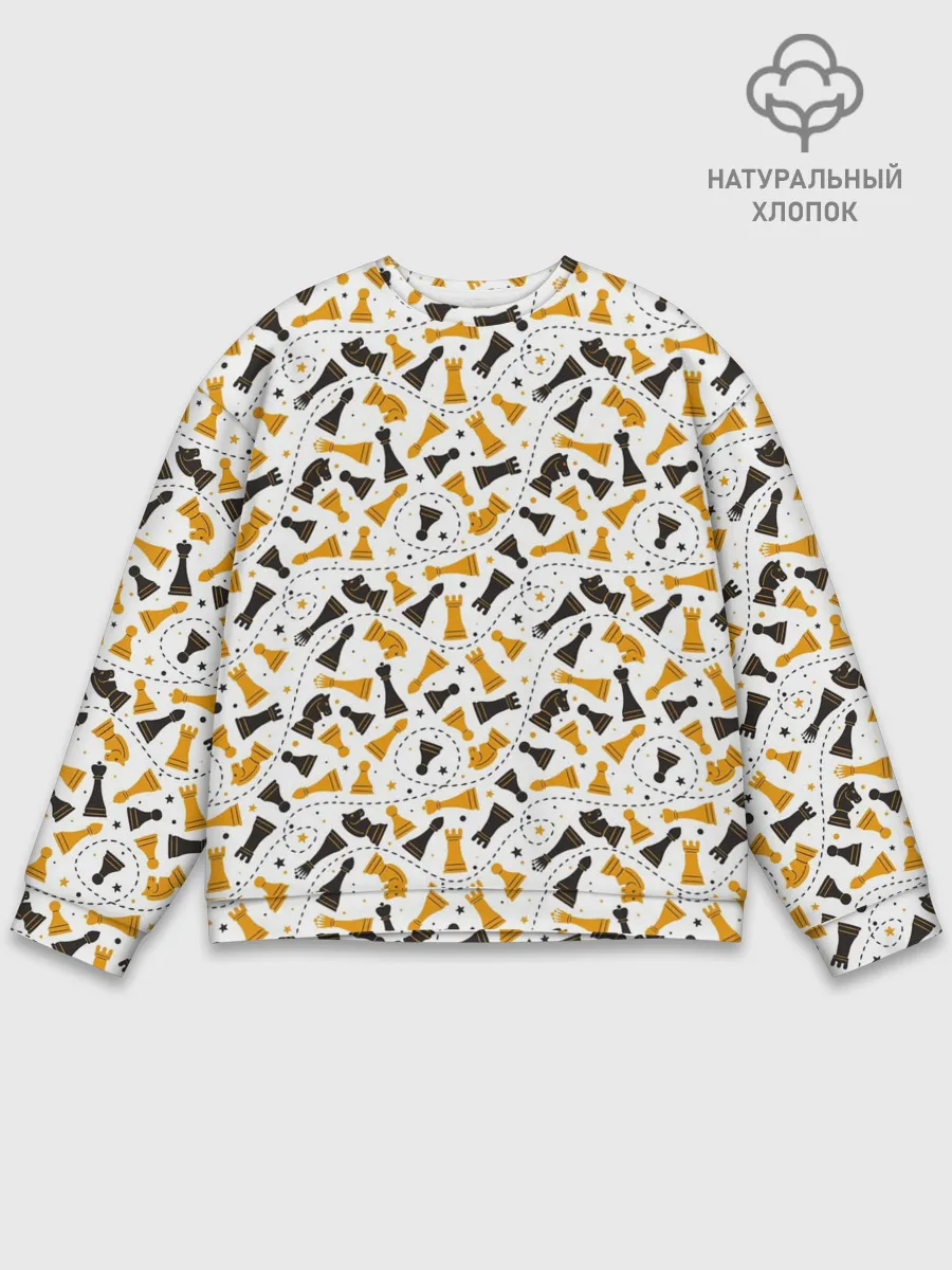 Мужской свитшот базовый / Шахматные Фигуры