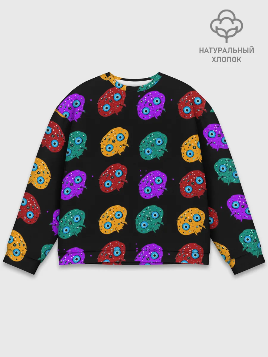 Мужской свитшот базовый / Нашествие инопланетян-ктулху