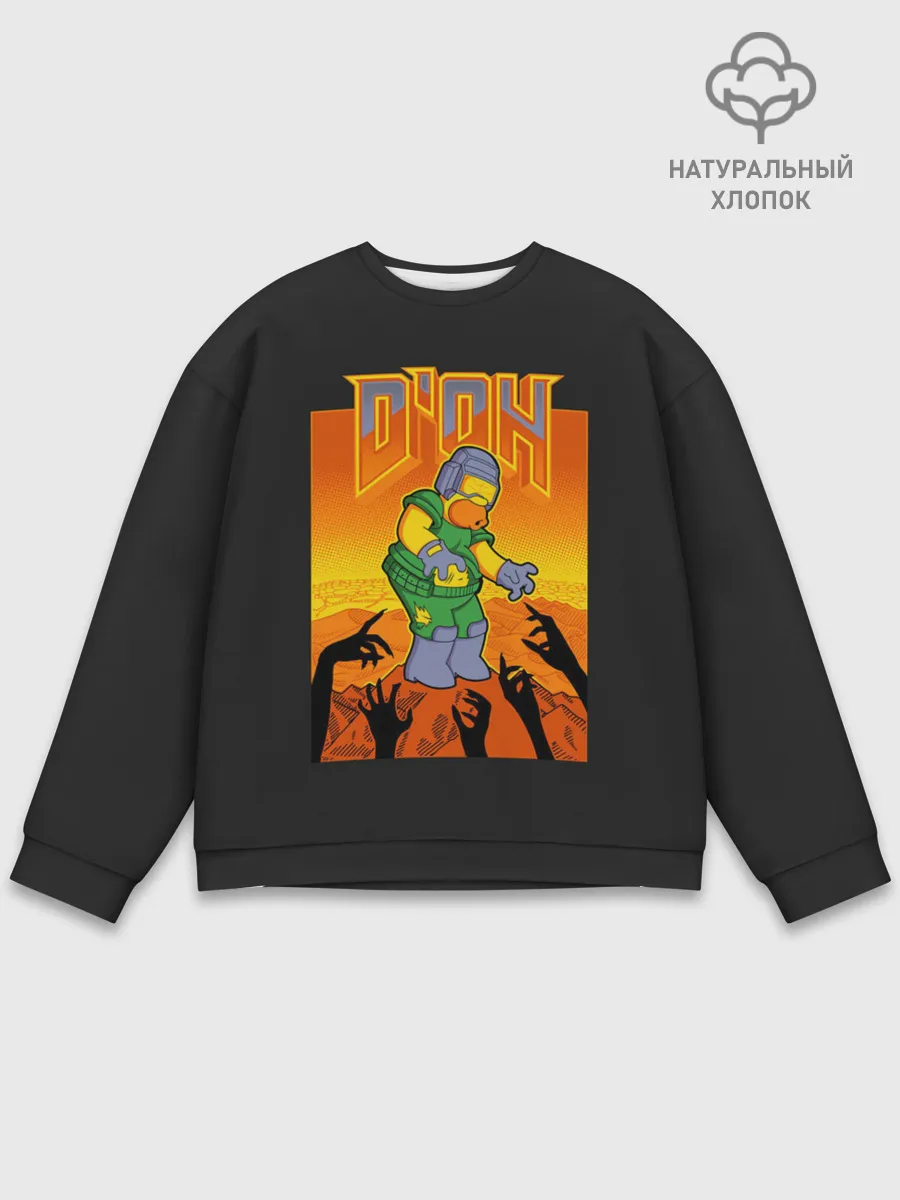 Мужской свитшот базовый / Doom x Simpsons