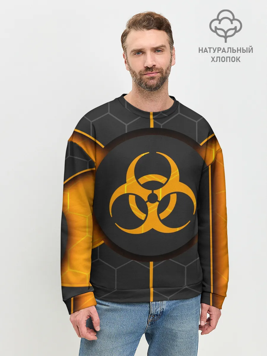 Мужской свитшот базовый / ХИМИЧЕСКАЯ ОПАСНОСТЬ 3D