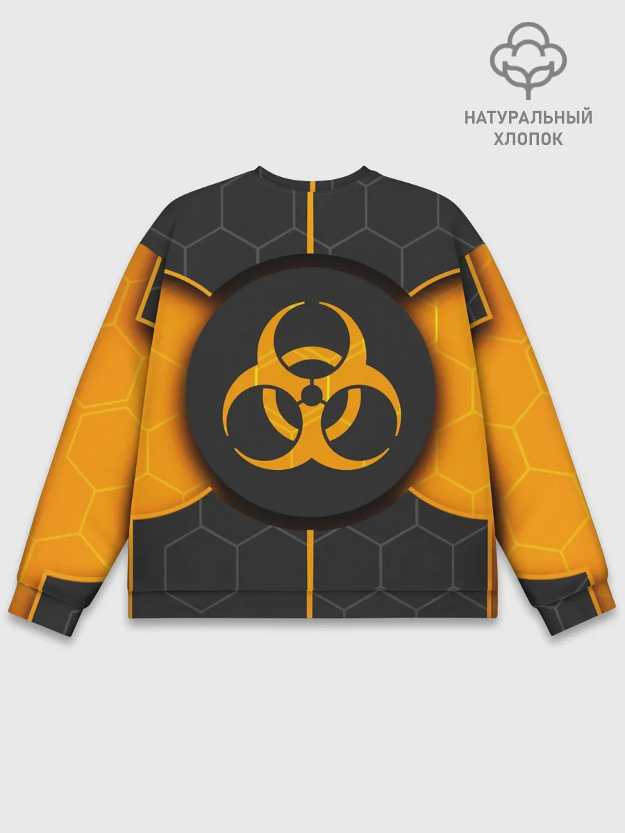 Мужской свитшот базовый / ХИМИЧЕСКАЯ ОПАСНОСТЬ 3D