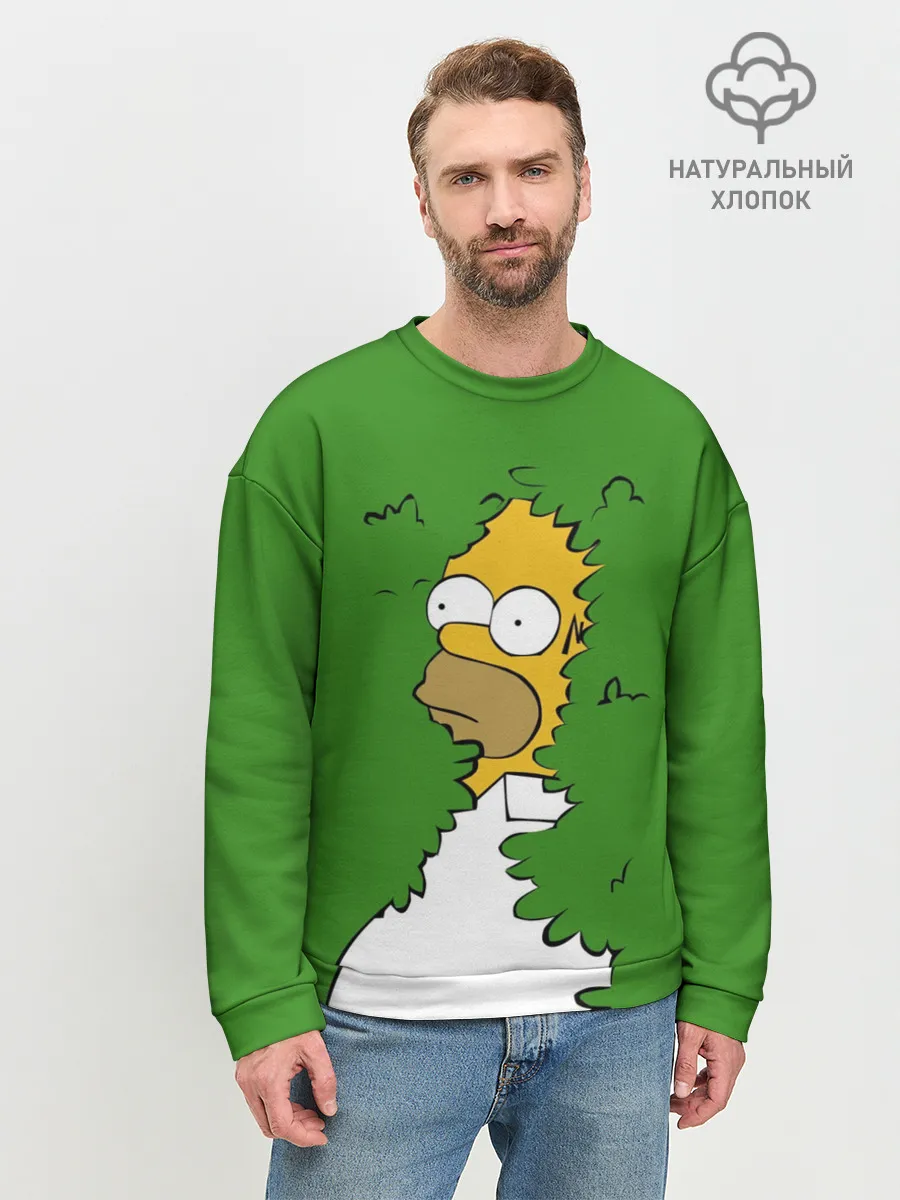 Мужской свитшот базовый / Мем с Гомером