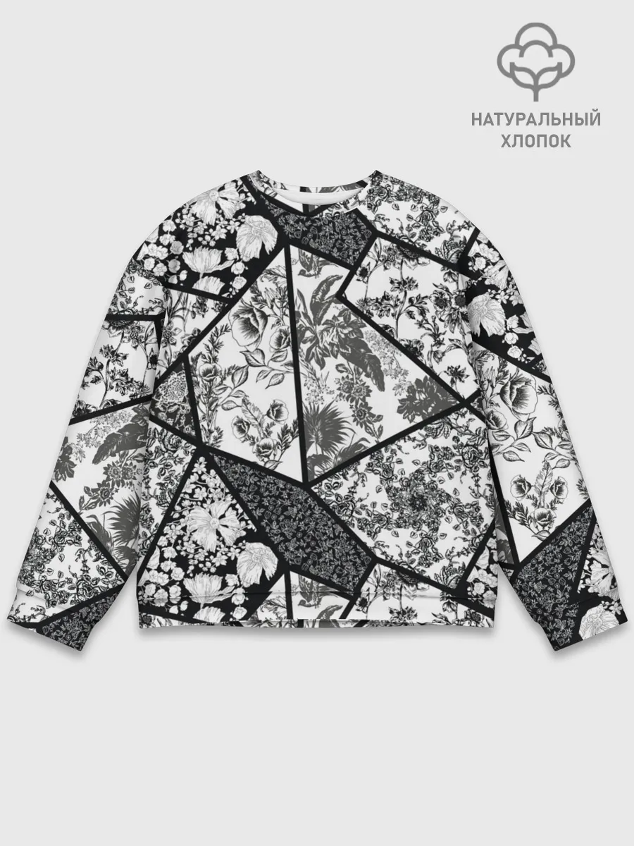 Мужской свитшот базовый / Цветочный Кинцуги / Kintsugi