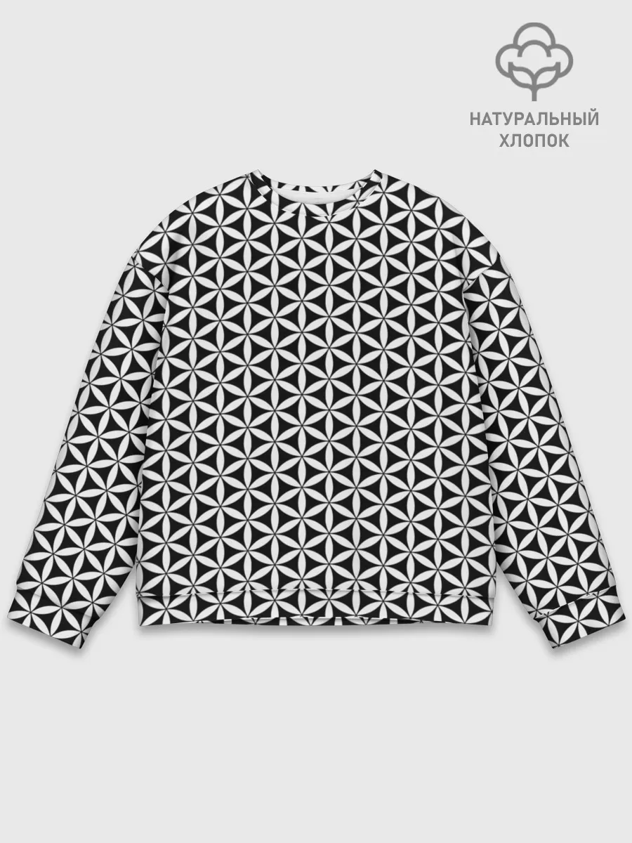 Мужской свитшот базовый / Цветок Жизни