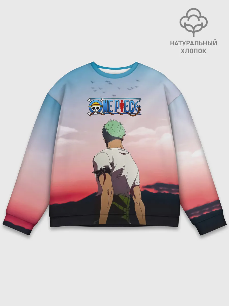 Мужской свитшот базовый / Ророноа Зоро эпичный One Piece
