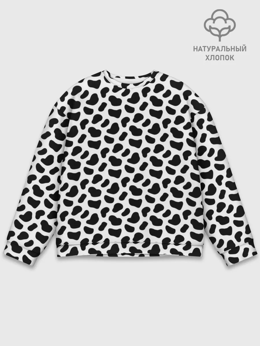 Мужской свитшот базовый / Текстура далматина