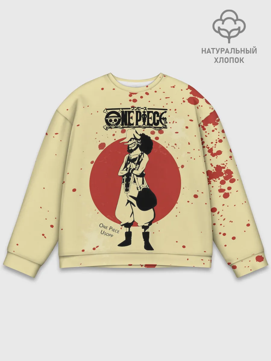 Мужской свитшот базовый / Усопп One Piece. Большой куш