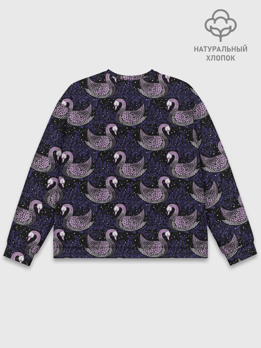 Мужской свитшот базовый / Лебеди из бисера