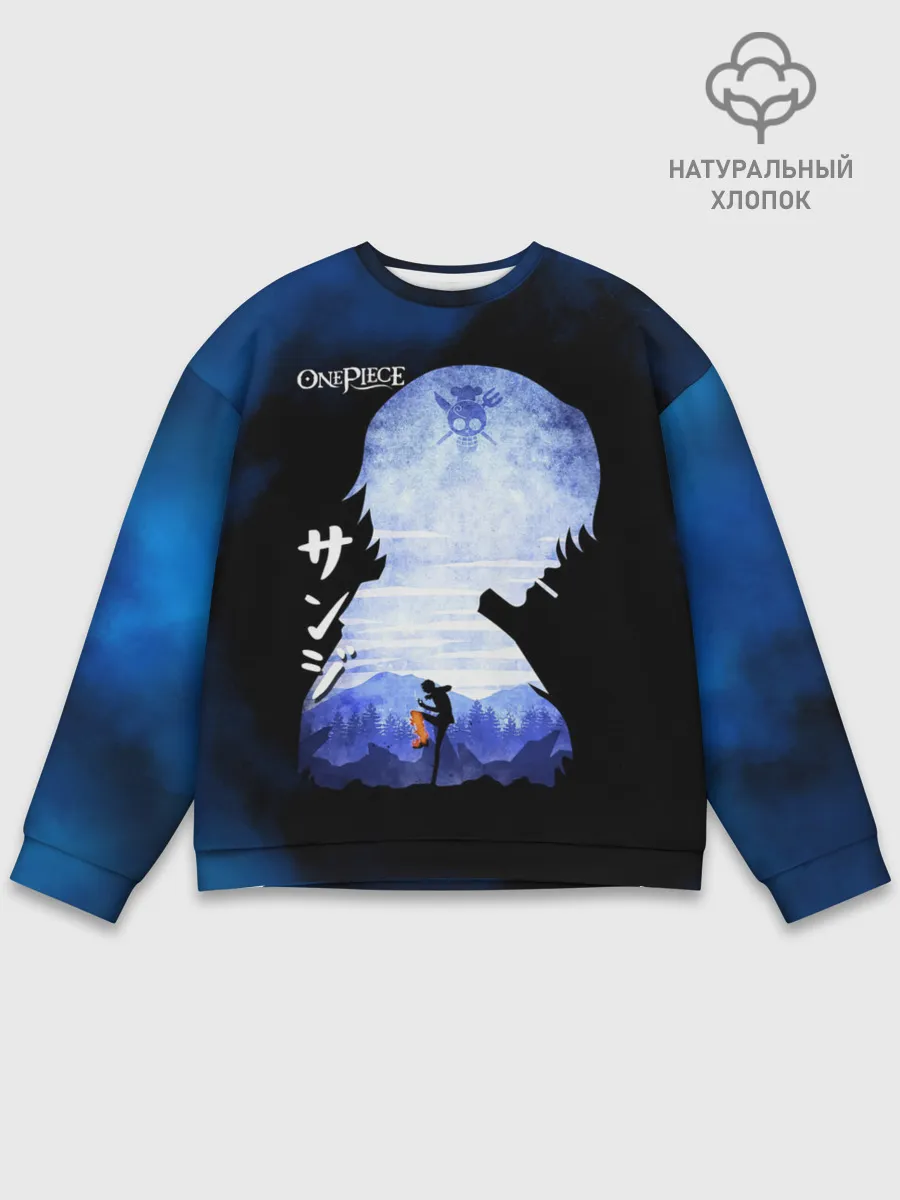 Мужской свитшот базовый / Винсмок Санджи | One Piece