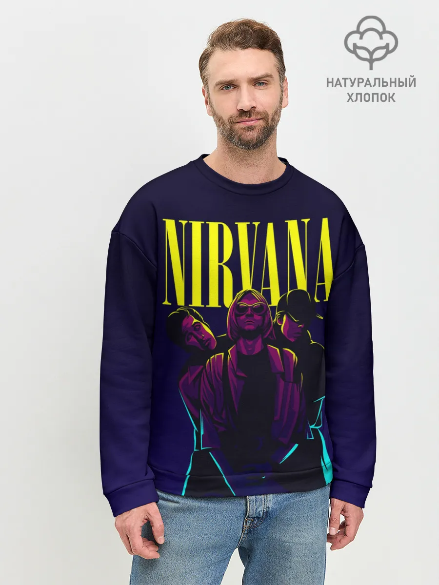 Мужской свитшот базовый / Nirvana Neon