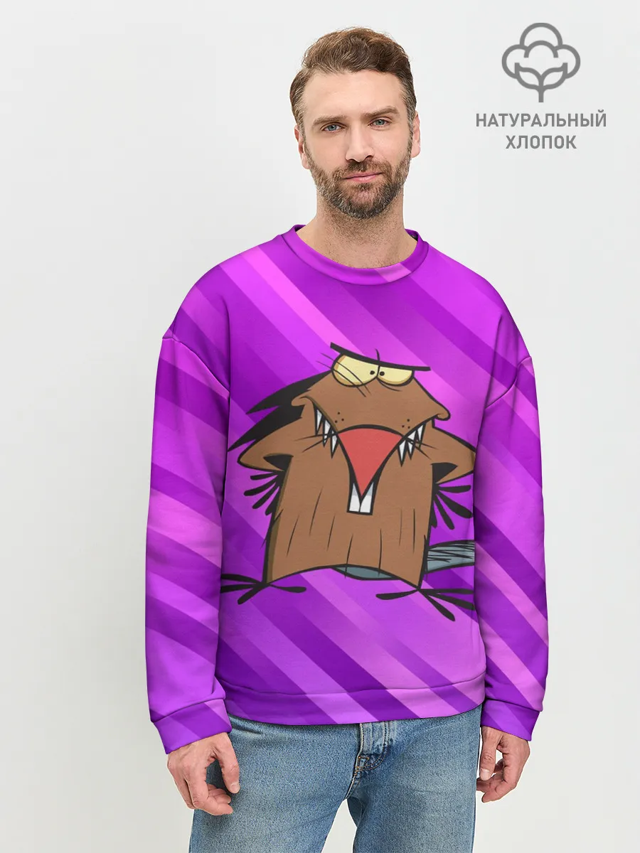 Мужской свитшот базовый / Крутые Бобры мультфильм