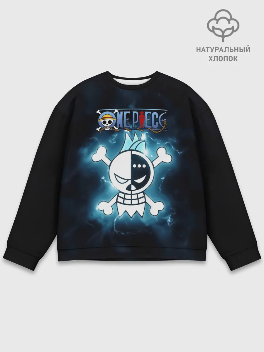 Мужской свитшот базовый / Веселый Роджер Фрэнки | One Piece