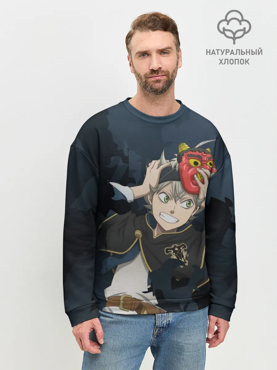 Мужской свитшот базовый / Черный клевер