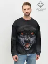 Мужской свитшот базовый / СЕРЫЙ ВОЛК 3D
