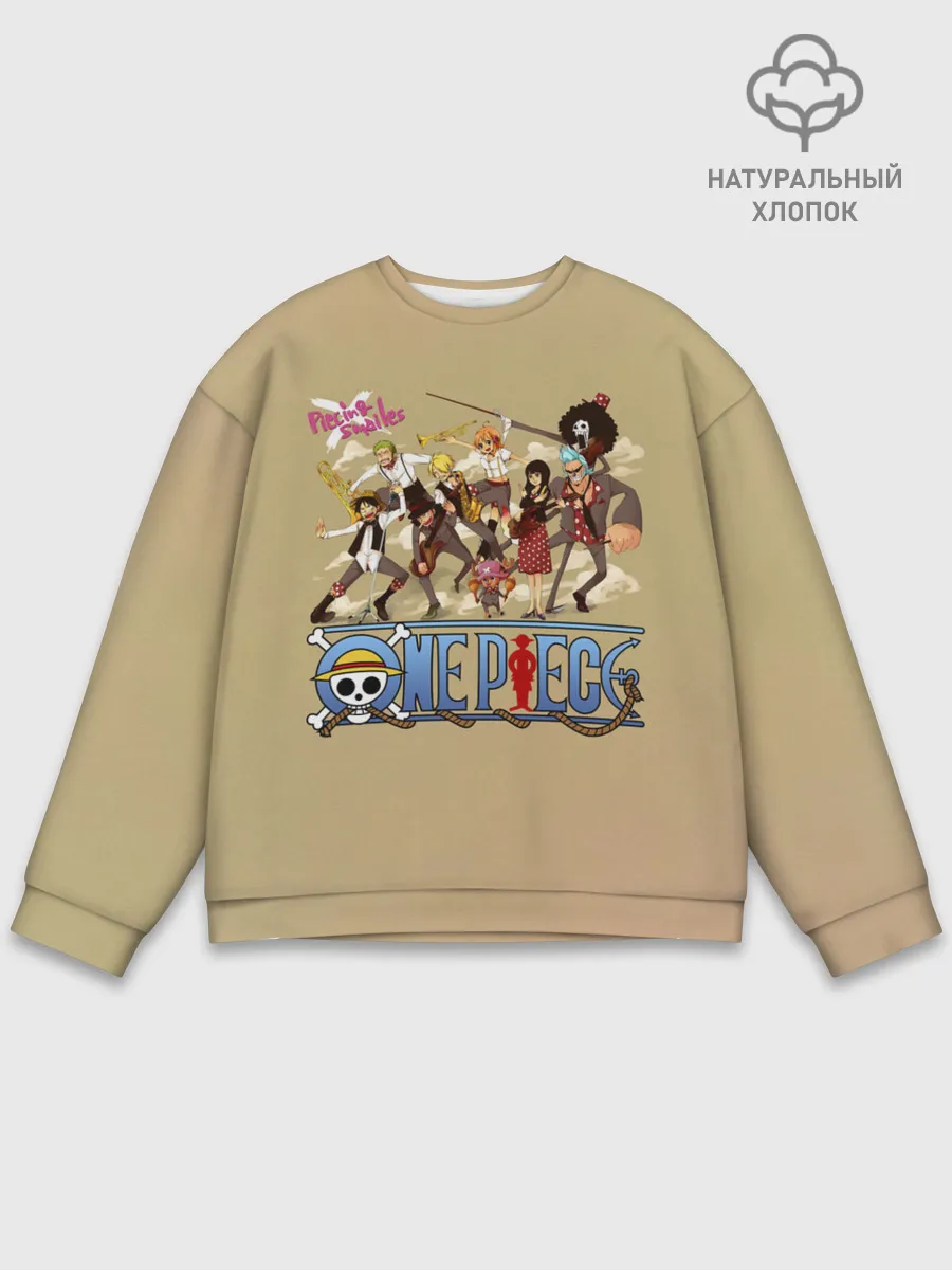 Мужской свитшот базовый / Пираты Соломенной Шляпы | One Piece