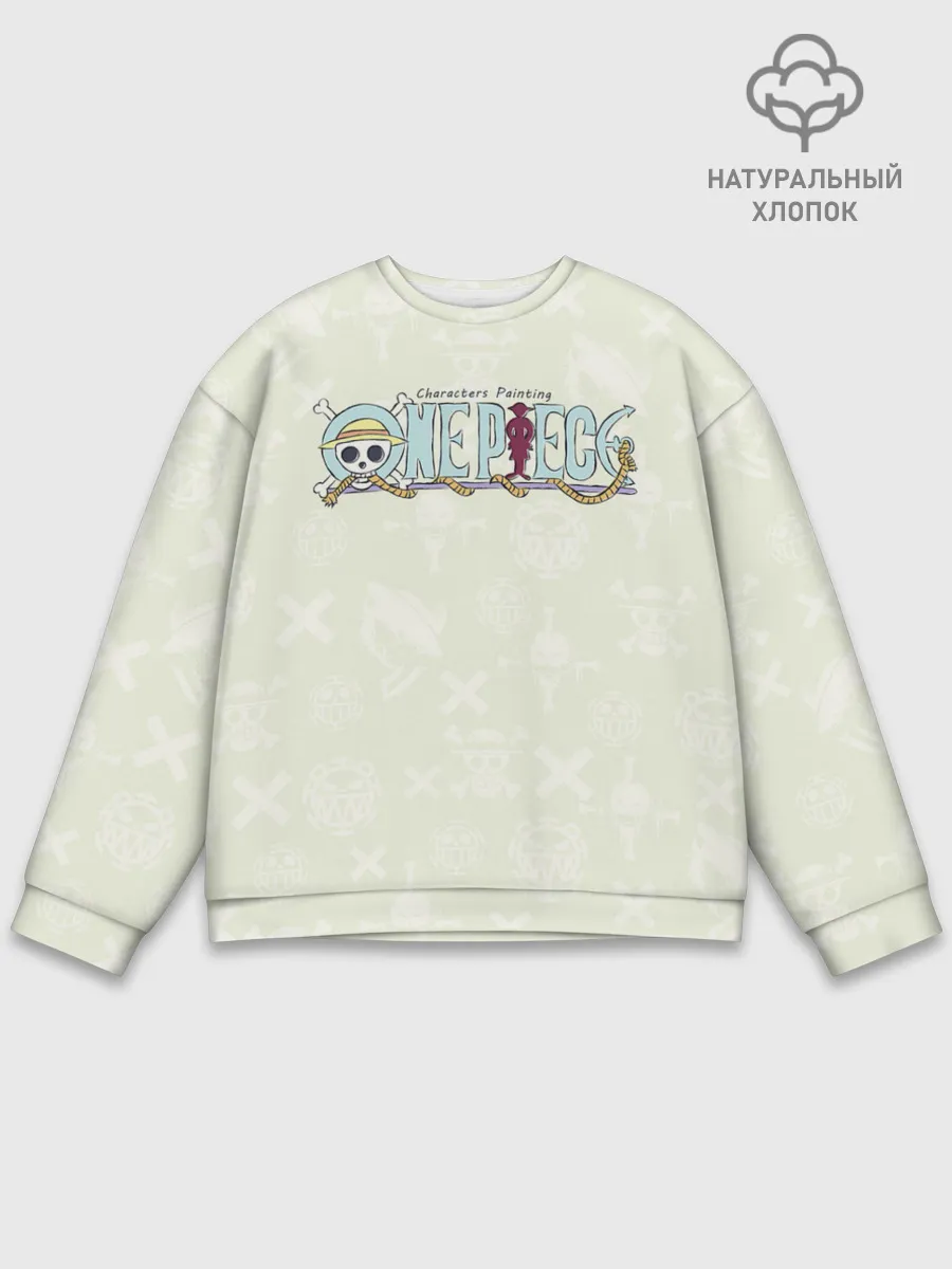 Мужской свитшот базовый / Эмблемы One Piece. Большой куш