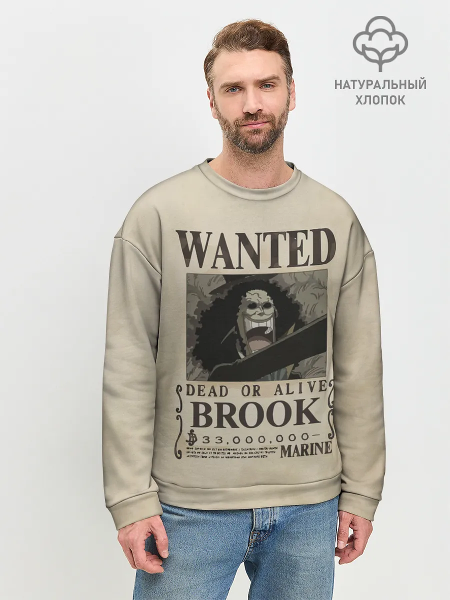 Мужской свитшот базовый / Брук в розыске | One Piece