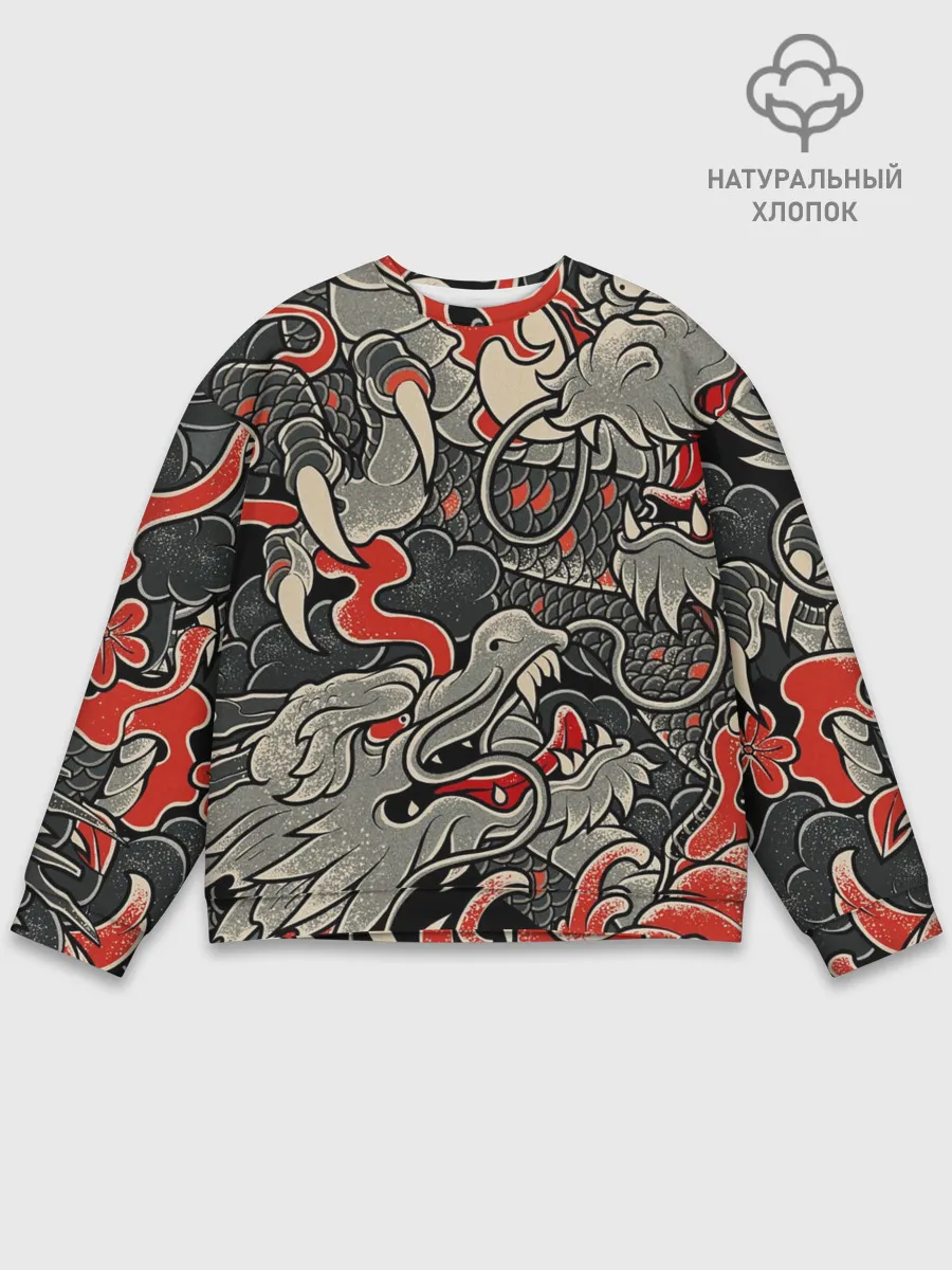 Мужской свитшот базовый / Китайский Дракон, China Dragon