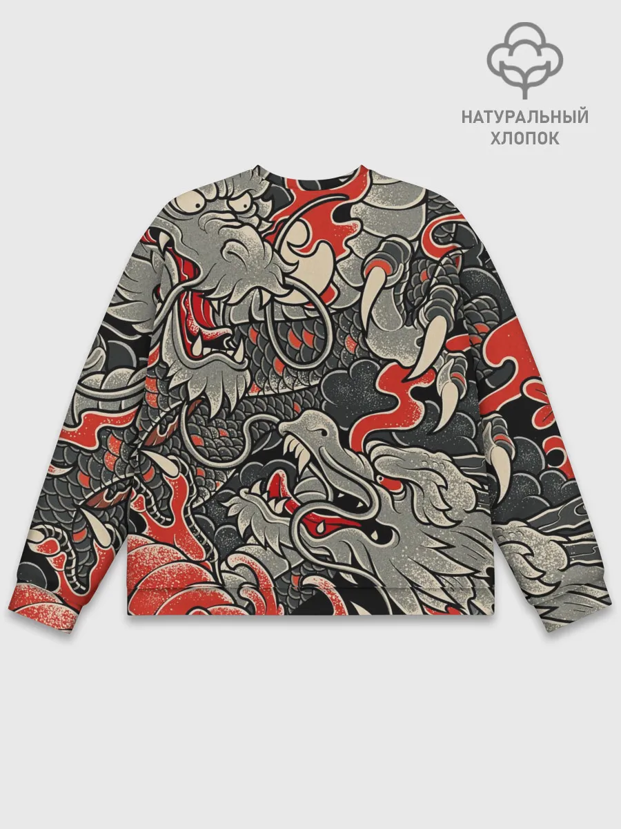 Мужской свитшот базовый / Китайский Дракон, China Dragon