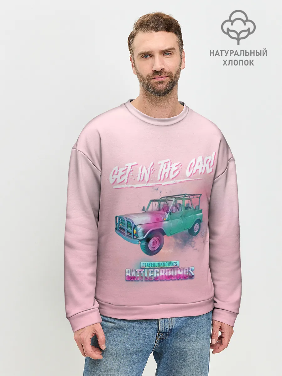 Мужской свитшот базовый / Залазь в тачку!