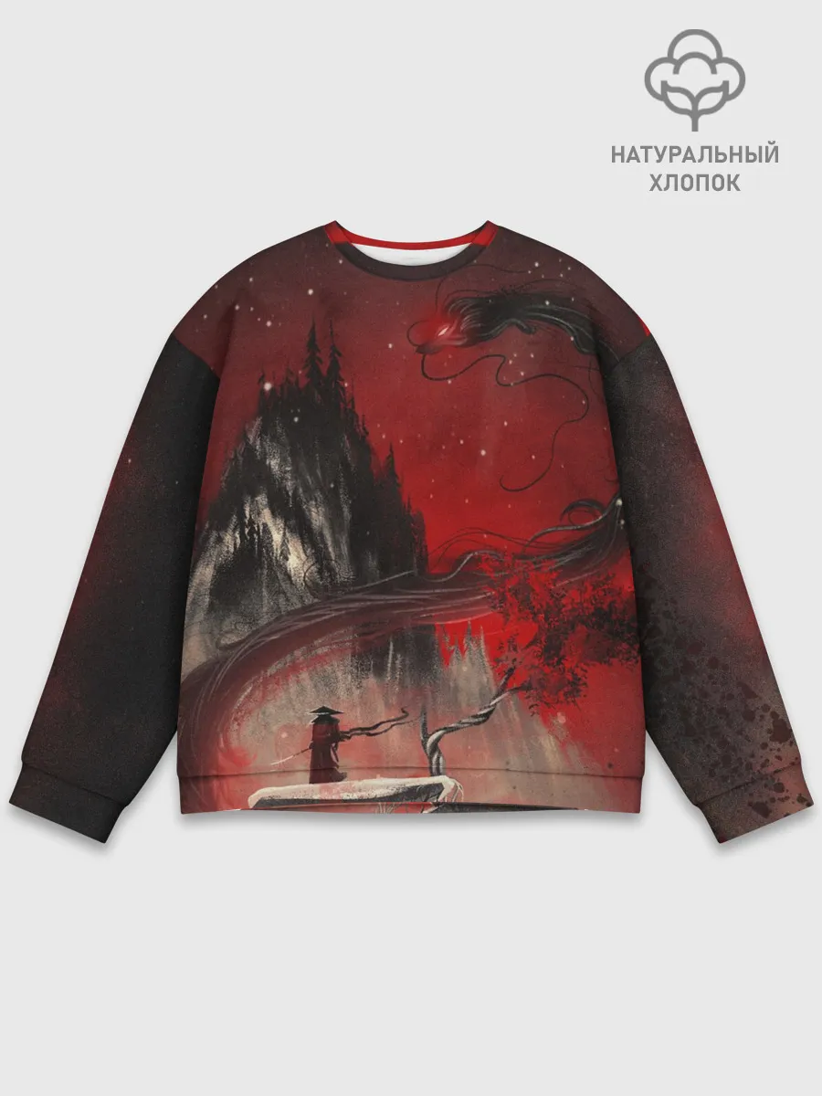 Мужской свитшот базовый / ЗМЕЙ ДРАКОН 3D