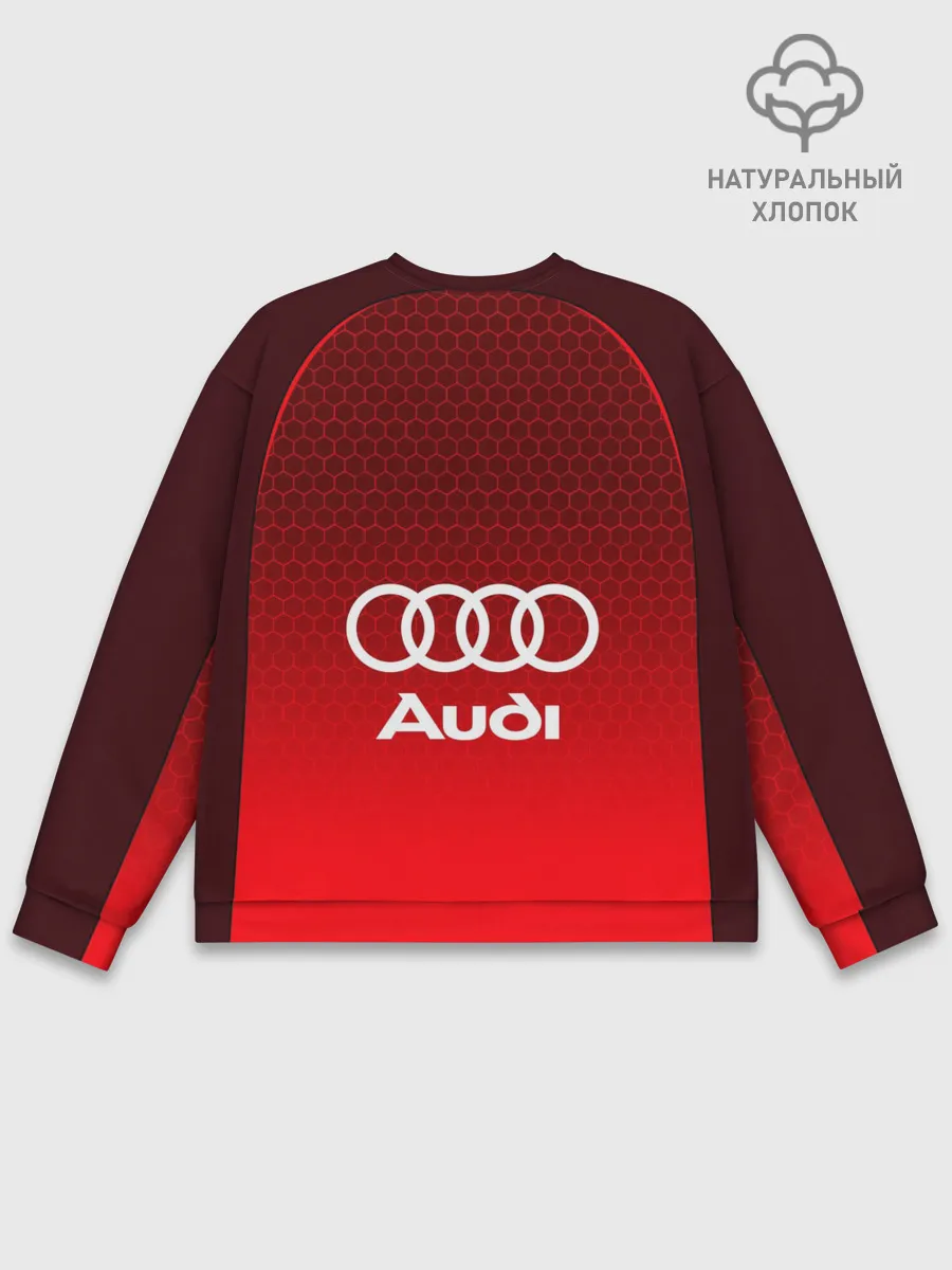 Мужской свитшот базовый / AUDI красная сетка