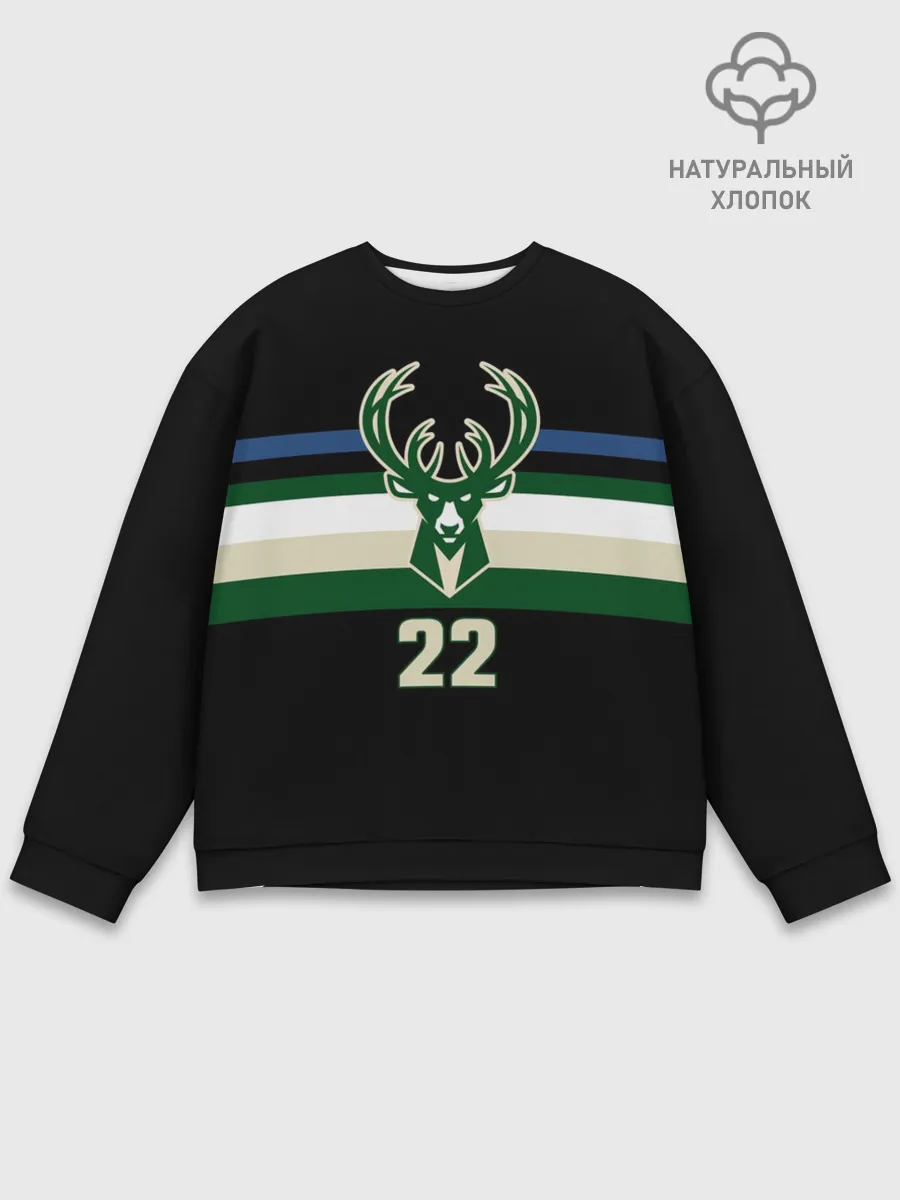 Мужской свитшот базовый / Milwaukee Bucks форма. Крис Миддлтон