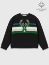 Мужской свитшот базовый / Milwaukee Bucks форма. Statement Edition