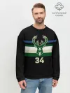 Мужской свитшот базовый / Milwaukee Bucks форма. Яннис Адетокумбо