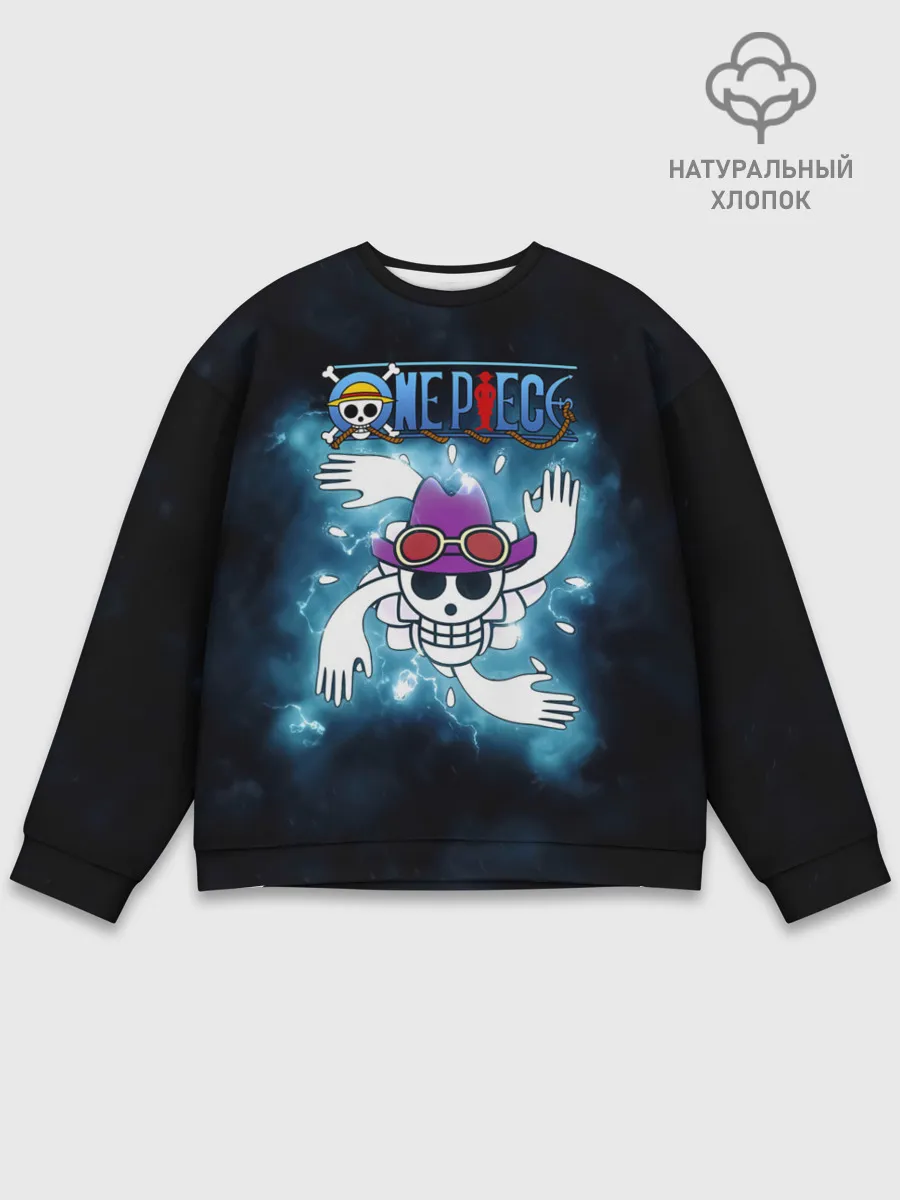Мужской свитшот базовый / Веселый Роджер Робин One Piece