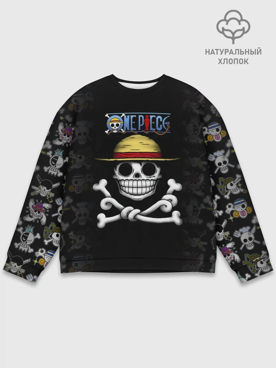 Мужской свитшот базовый / Пираты Соломенной Шляпы | One Piece
