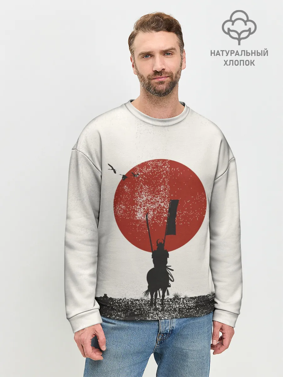 Мужской свитшот базовый / Самурай на коне