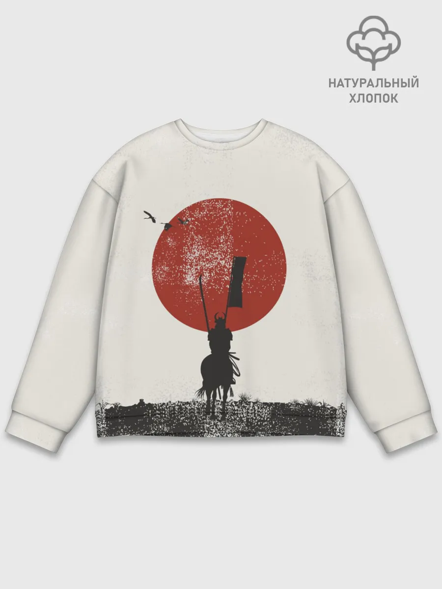 Мужской свитшот базовый / Самурай на коне