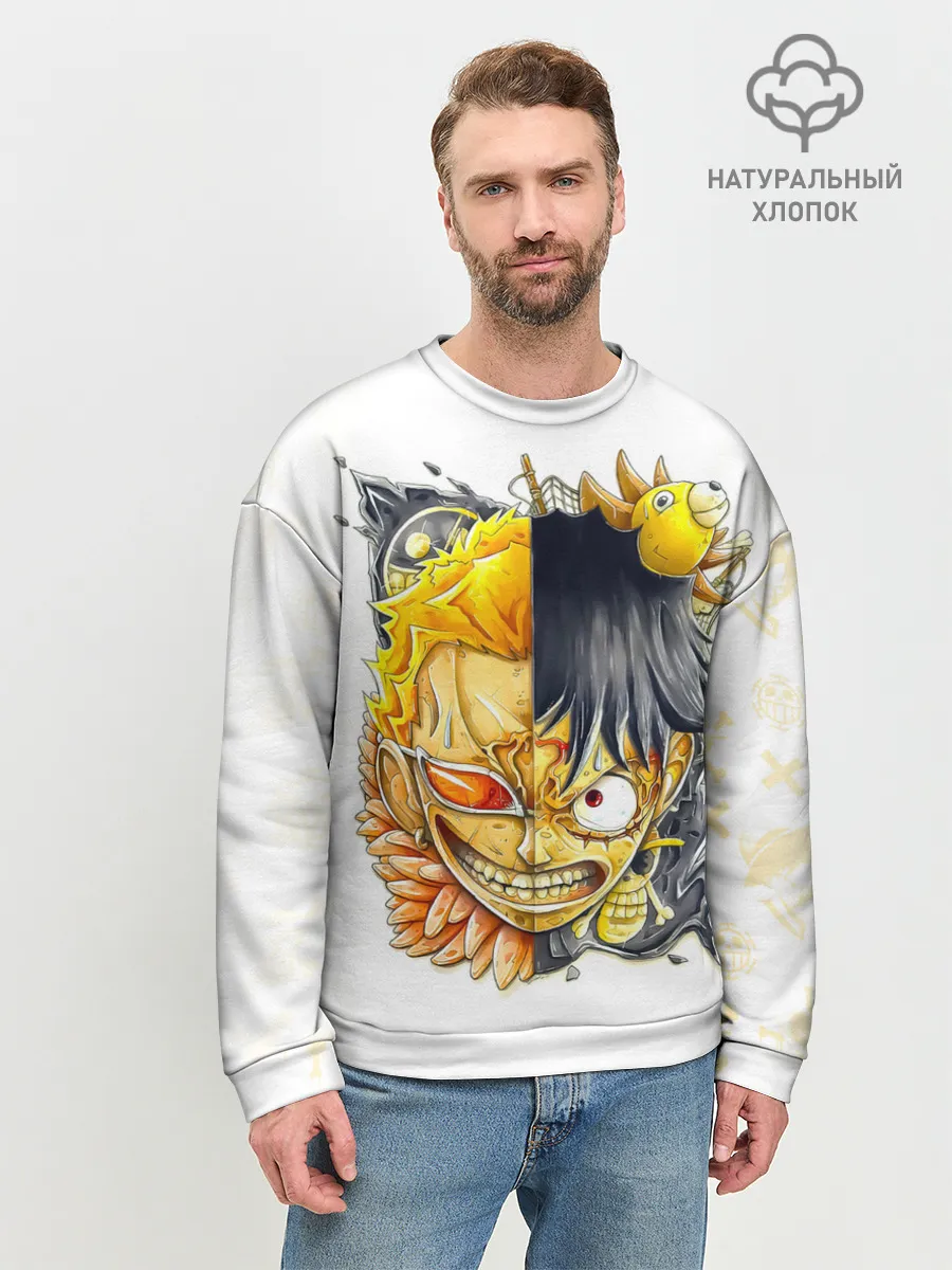 Мужской свитшот базовый / Донкихот vs Луффи | One Piece