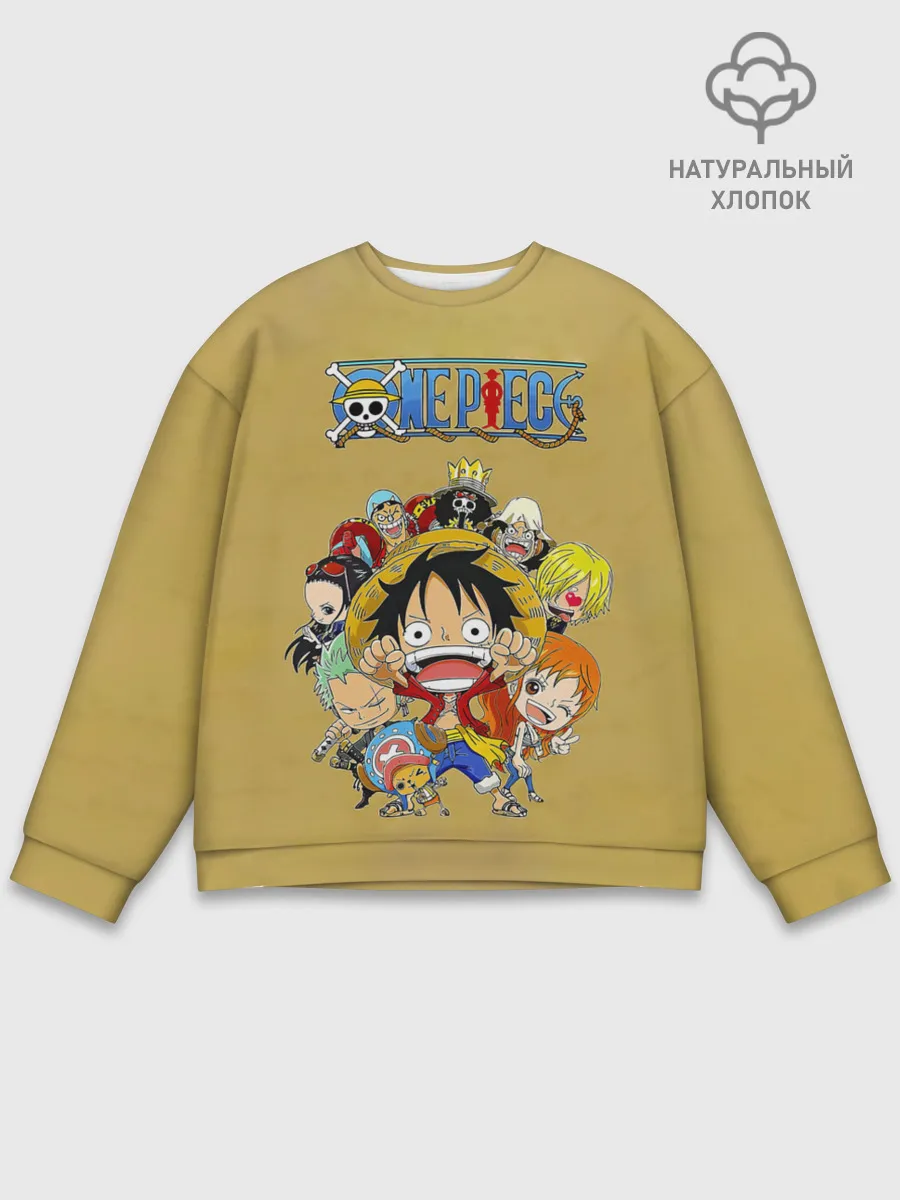Мужской свитшот базовый / Персонажи One Piece. Большой куш