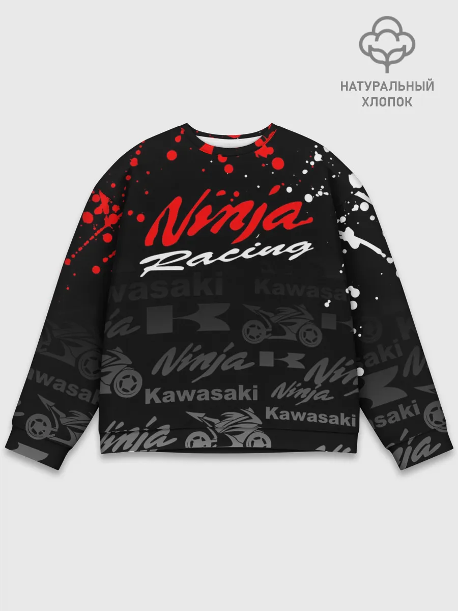 Мужской свитшот базовый / KAWASAKI NINJA / NINJA RACING