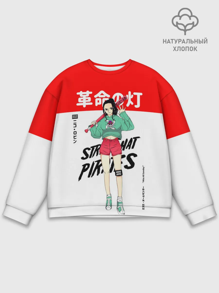 Мужской свитшот базовый / Нико Робин | One Piece. Большой куш