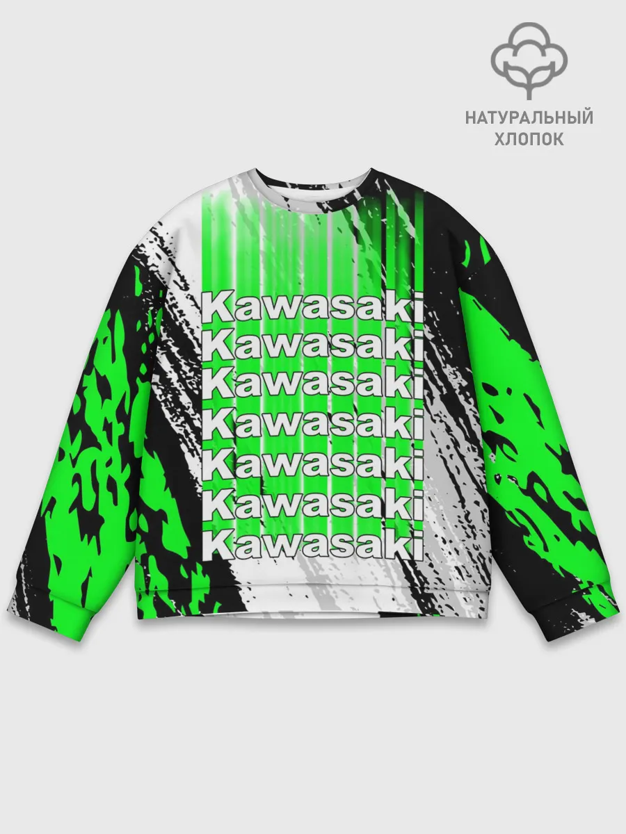 Мужской свитшот базовый / KAWASAKI / КАВАСАКИ / SPORT