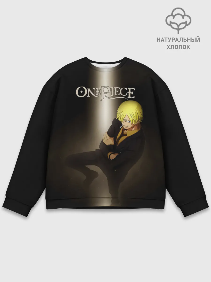 Мужской свитшот базовый / Винсмок Санджи | One Piece. Большой куш