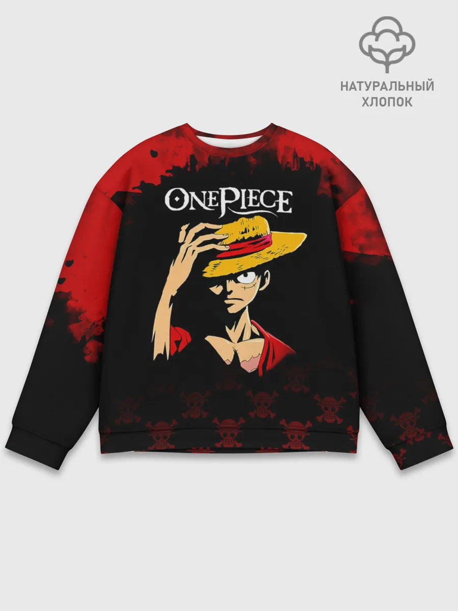Мужской свитшот базовый / Луффи One Piece. Большой куш