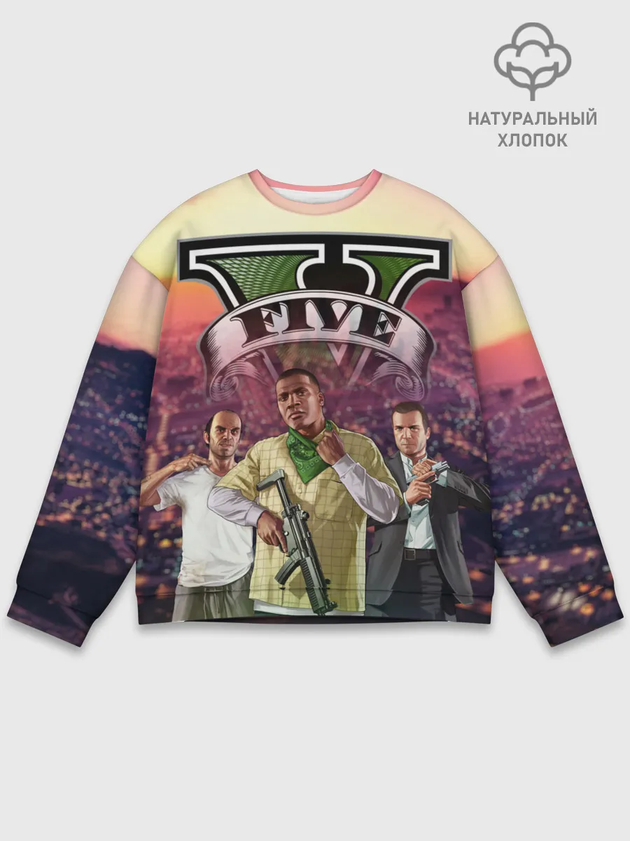 Мужской свитшот базовый / GTA V | TEAM FOREVER AND EVER