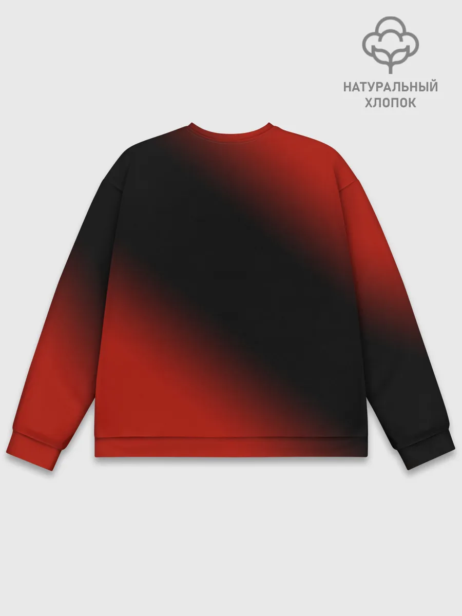 Мужской свитшот базовый / Yoga Cat - Gradient