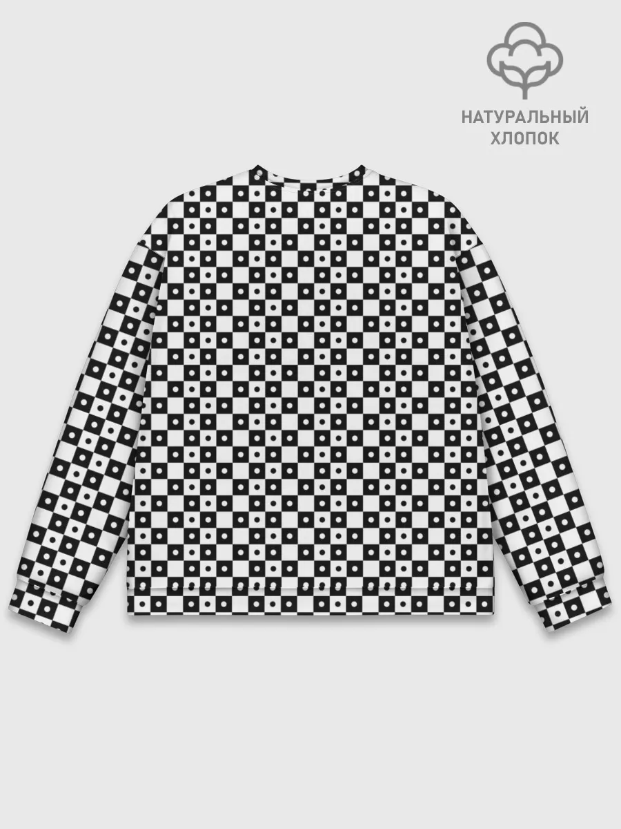 Мужской свитшот базовый / ШАХМАТНАЯ КЛЕТКА В ГОРОШЕК